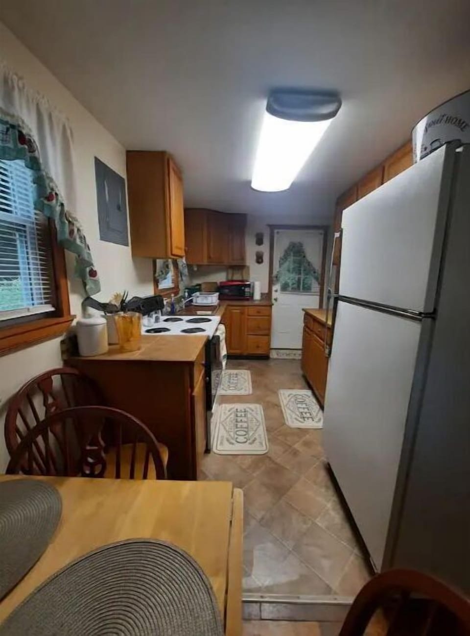kitchen with many amenities 
