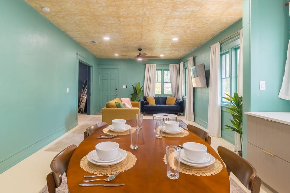 View of the Dining room table from the kitchen