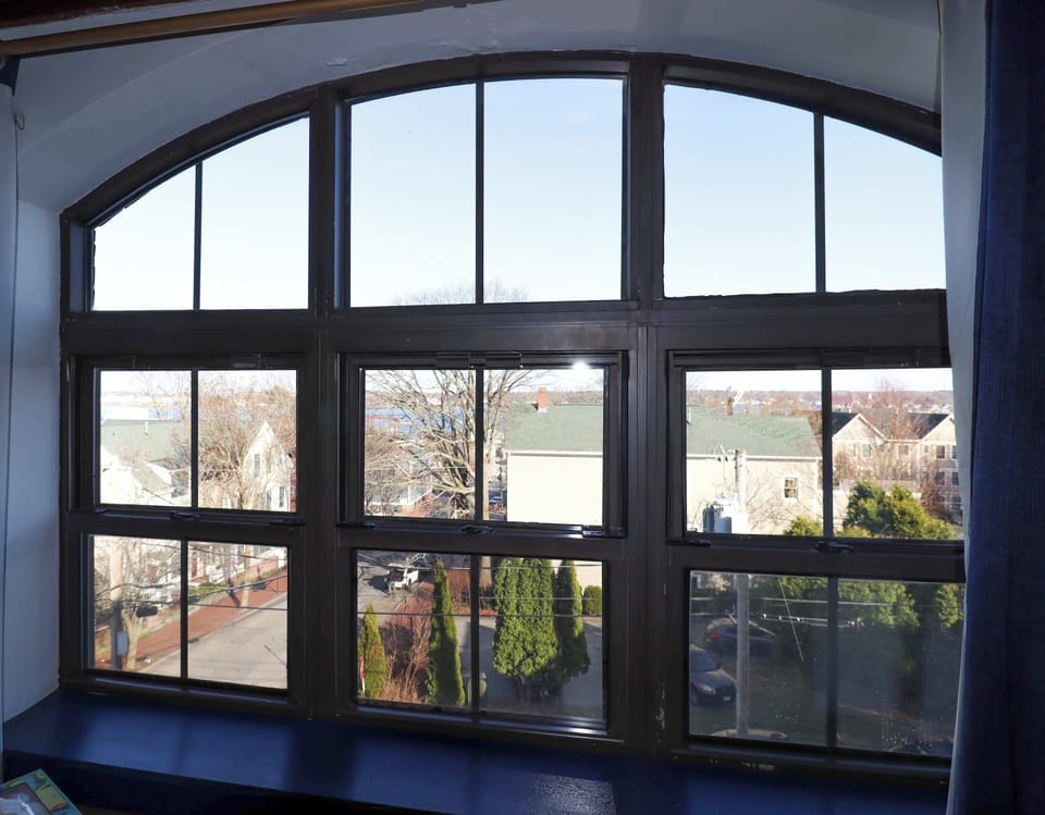 Beautiful city and waterfront views from primary suite 