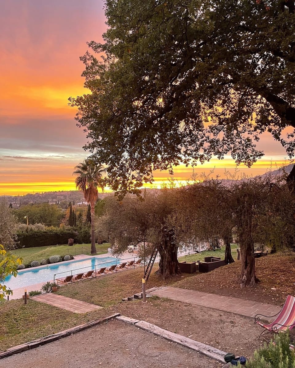 Sunset from the terrace by the house