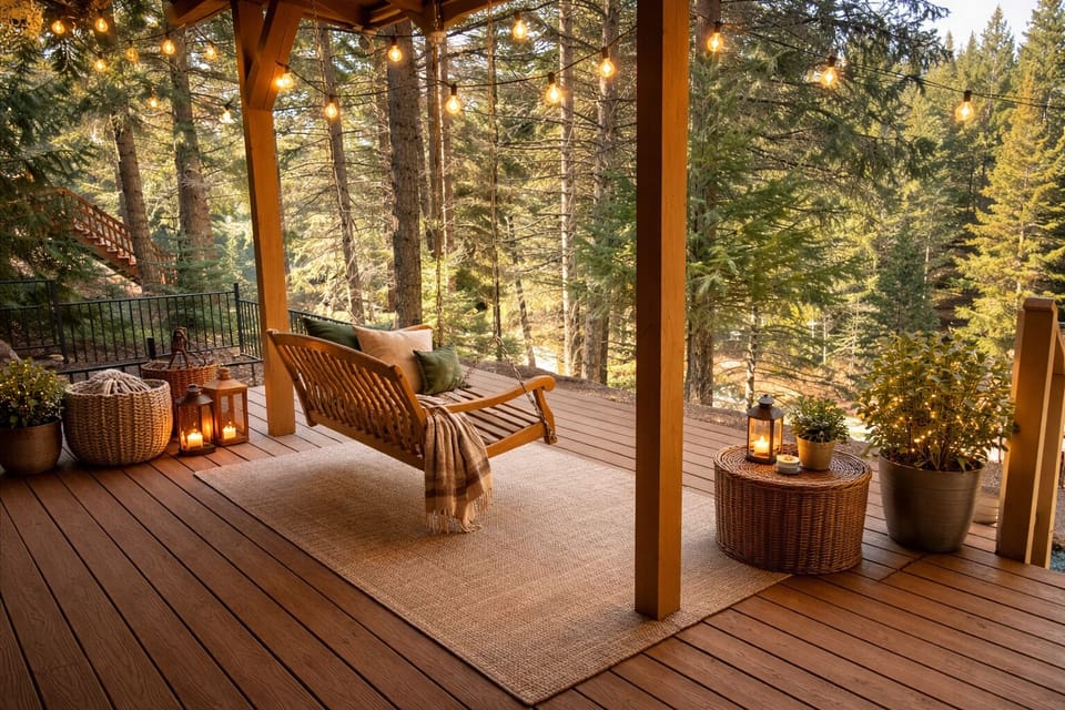 The lower deck on a summer evening