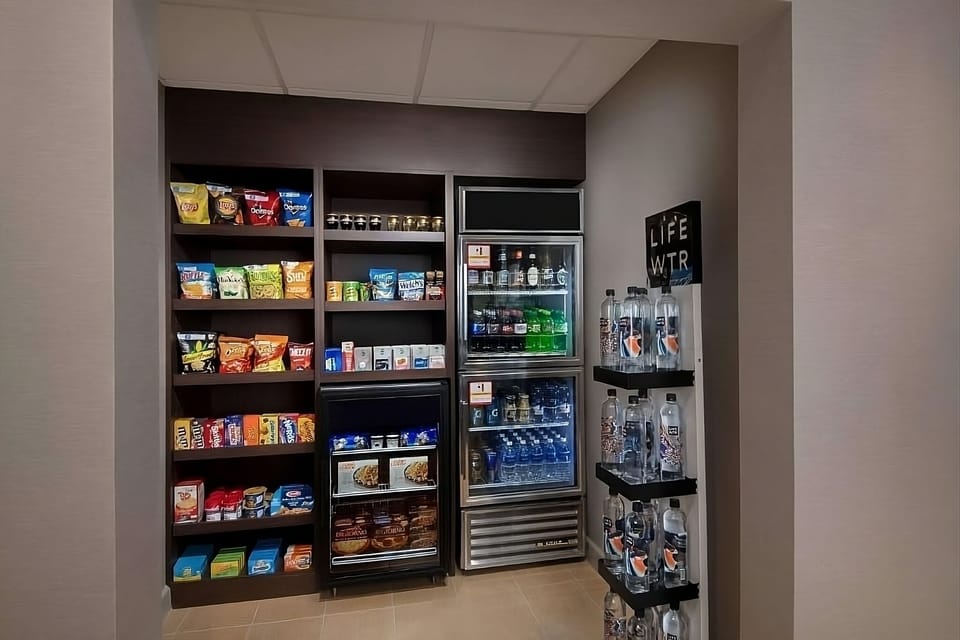 Grab late-night snacks and drinks without leaving the building.