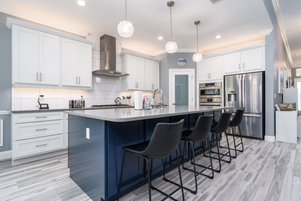 Beautiful Kitchen with additional bar seating.