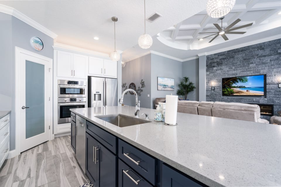 The kitchen is open to the living space making it the perfect place for everyone to gather.