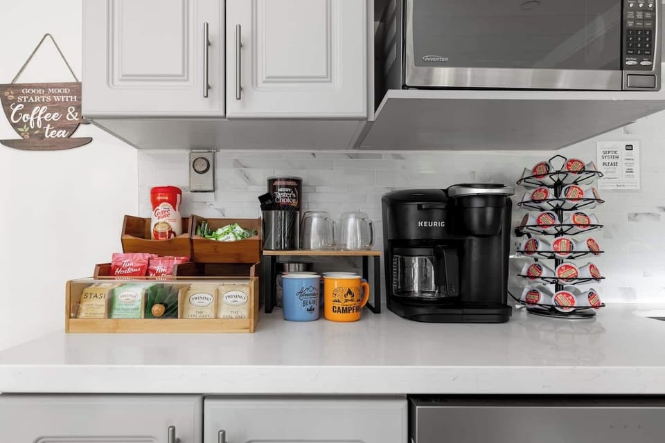 We supply a fully stocked coffee & tea bar!