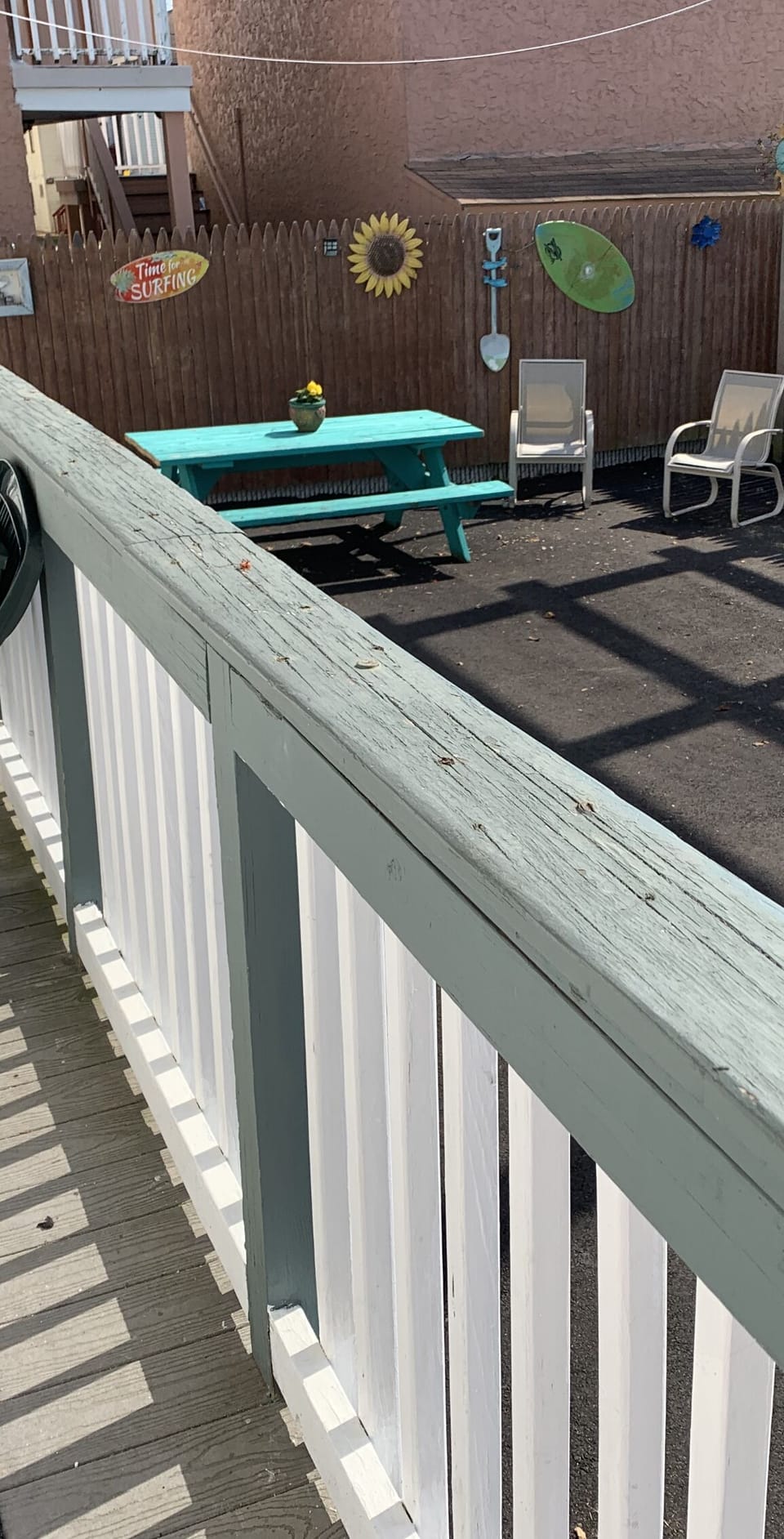 Outside picnic area, gas grill