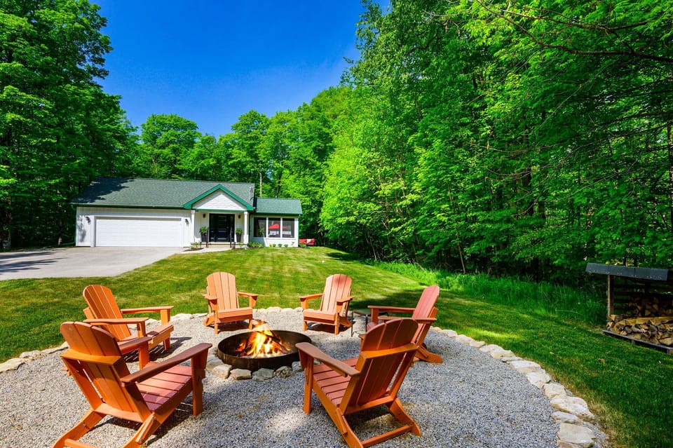 You can spend evenings creating memories around our large bonfire pit.  (Firewood provided.)