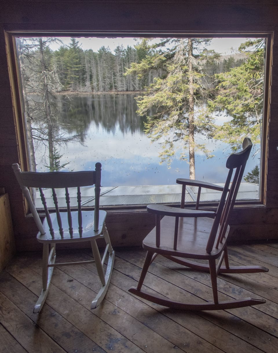 View of pond from upper window