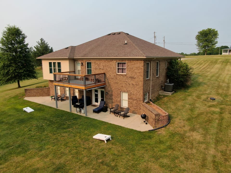 Plenty of things to do on the back porch.