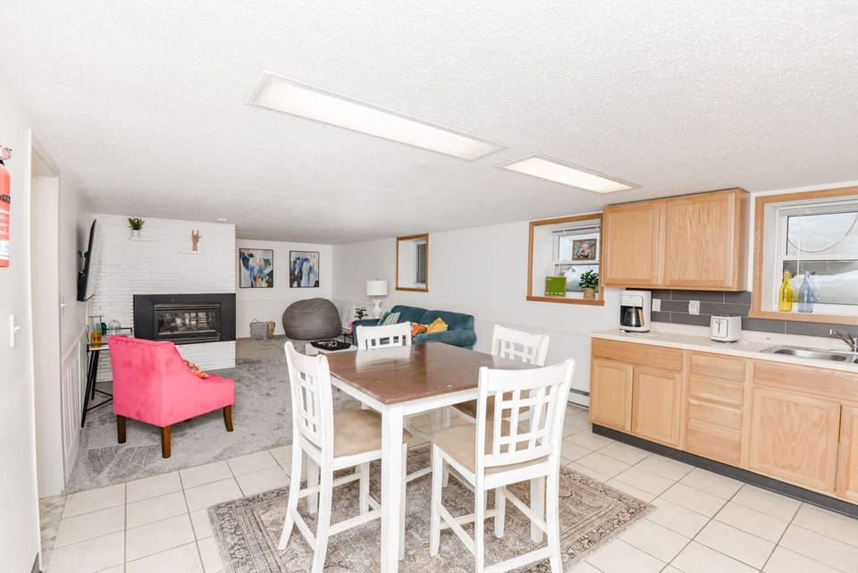 Open concept living and dining