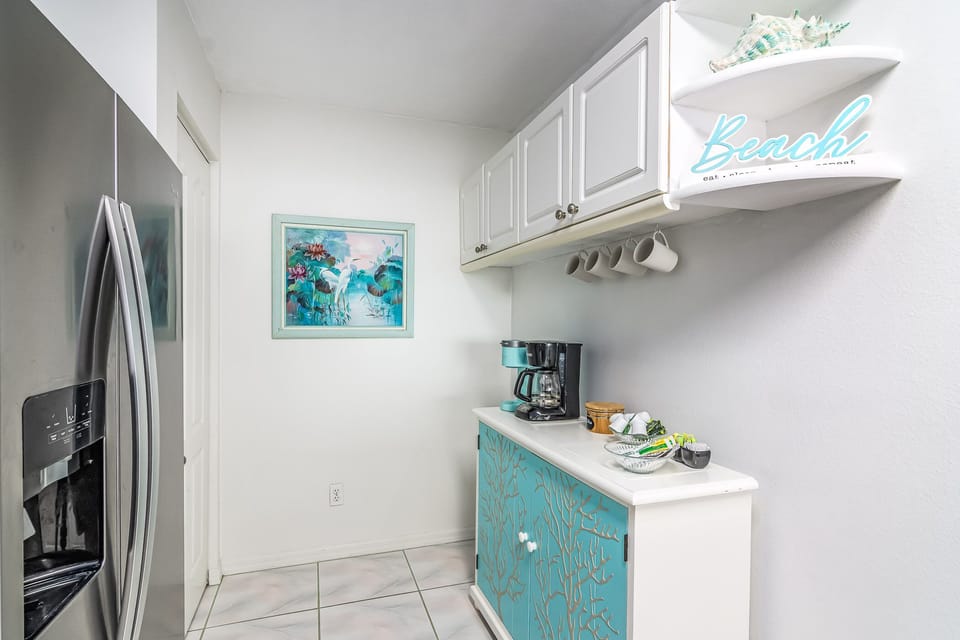 Coffee station & pantry in kitchen