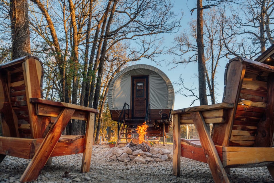 Relax around the fire and enjoy the night sounds of nature!