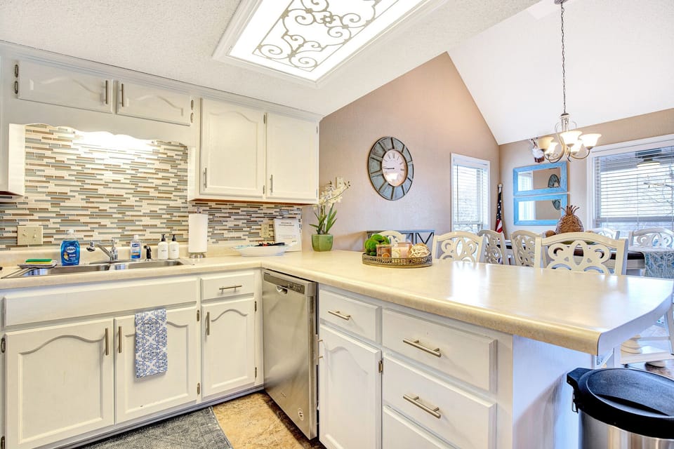Great cabinet and counter spaces.