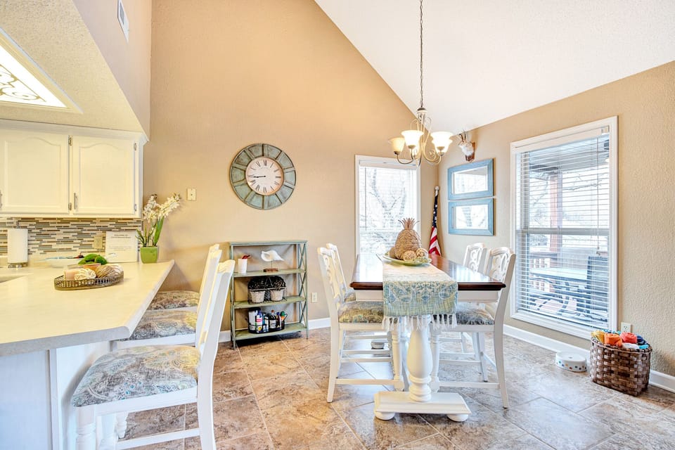 Tasteful design and lighting throughout the home.