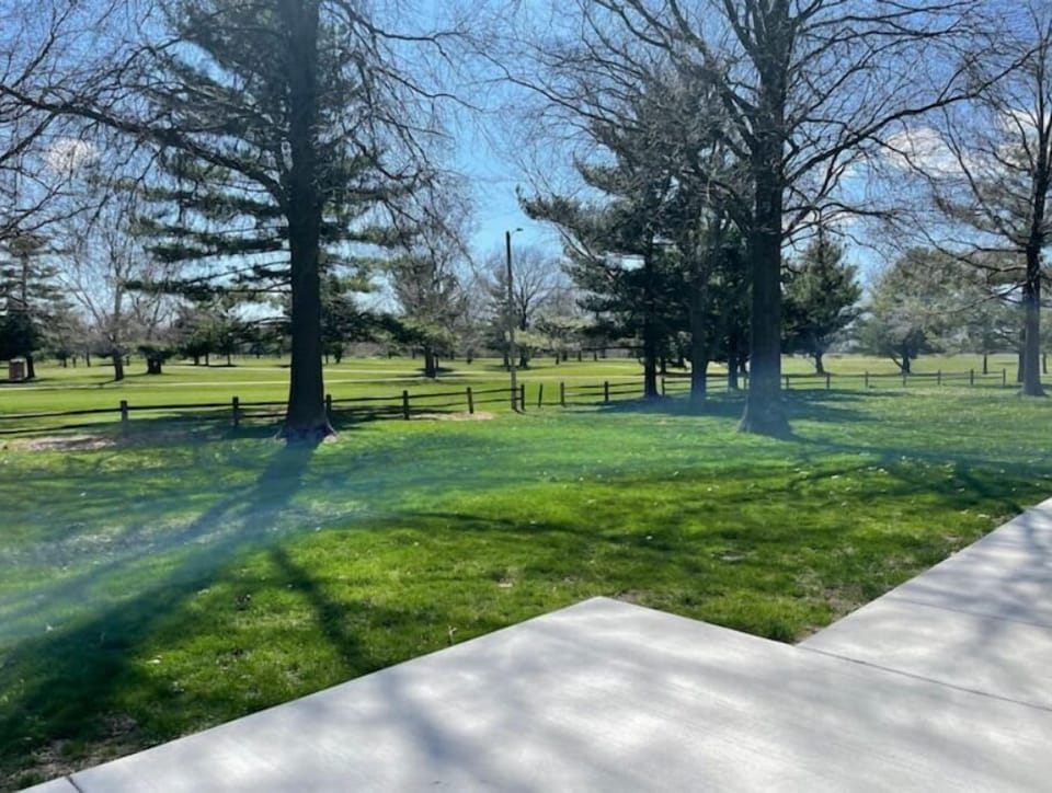 Patio view to the west.  

