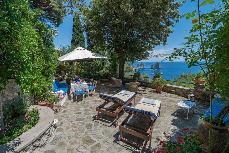 Main Terrace with a stunning view on the Famous Faraglioni