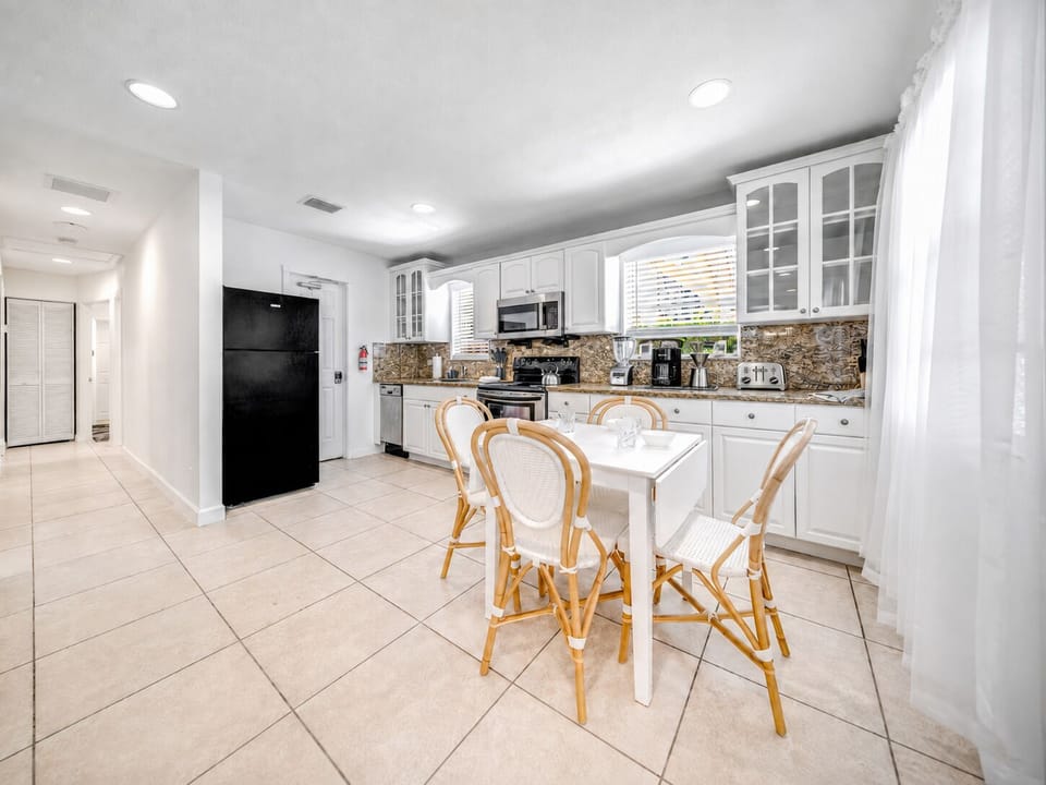 Dining area and kitchen