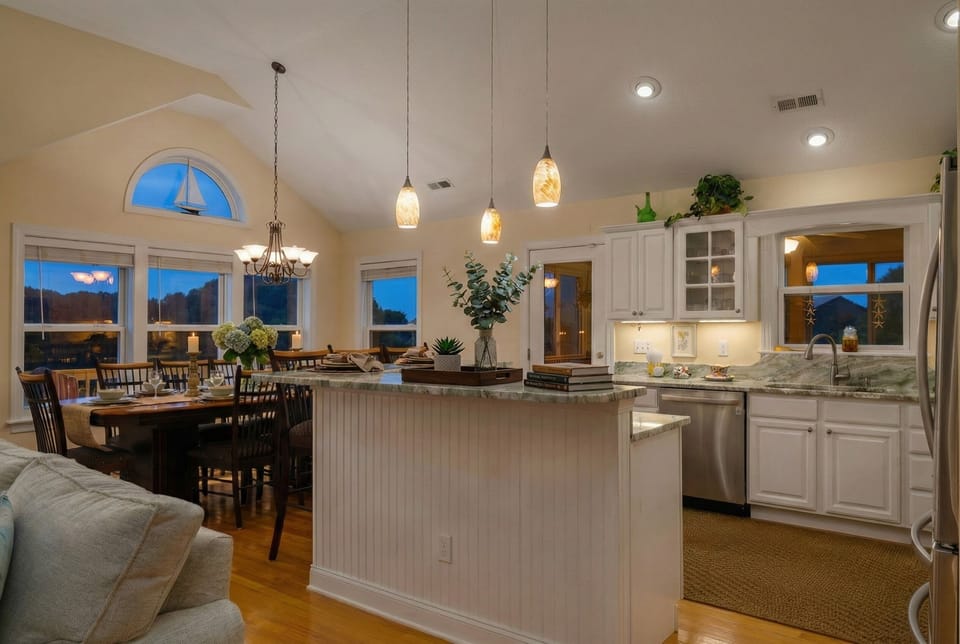 Fully Equipped Gourmet Kitchen — Double Ovens, Dual Dishwashers & Breakfast Bar | Soundside Pearl, OBX