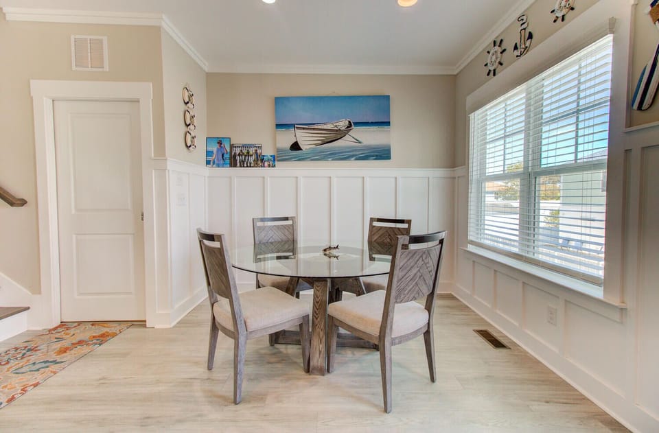 Dining table with seating for four