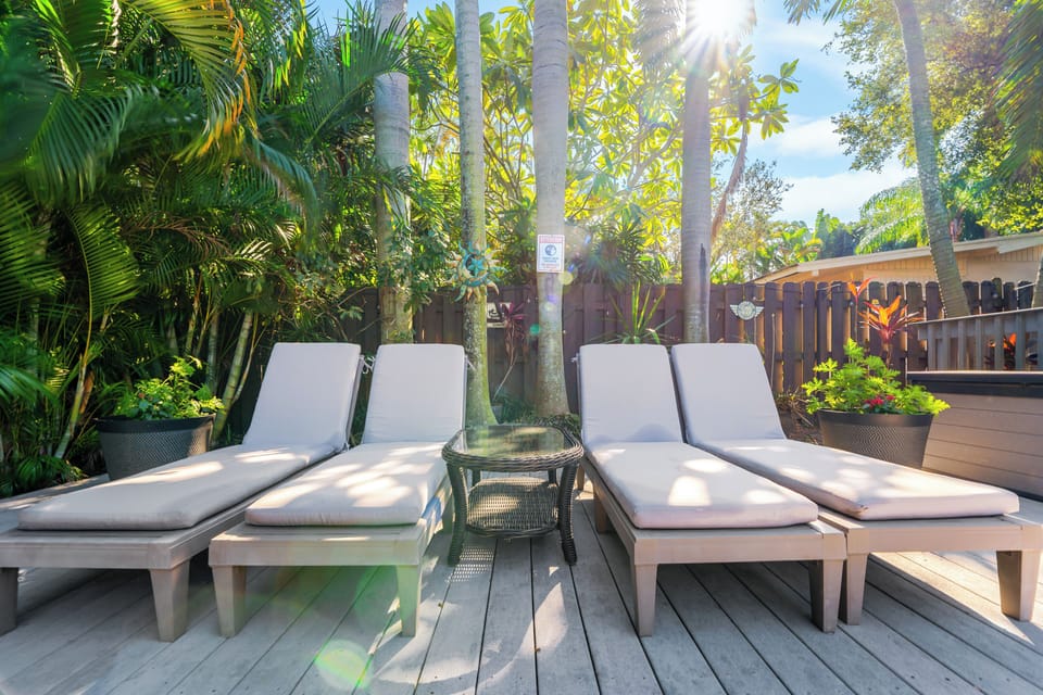 Lounge chairs for soaking up the sun or read a book.