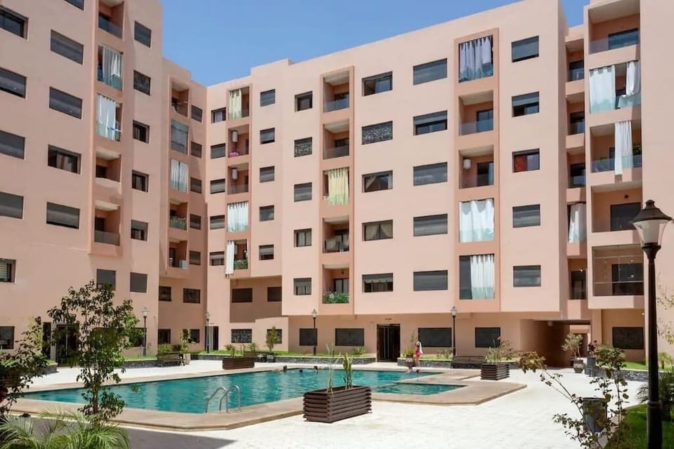 The outdoor swimming pool is a delightful oasis of relaxation and recreation.