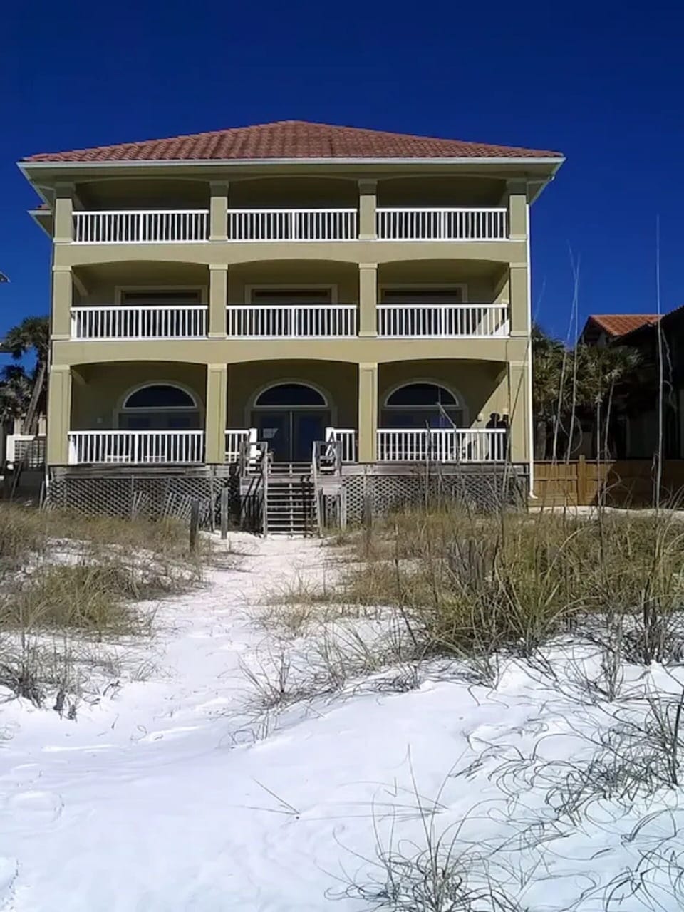 Three gulfront balconies