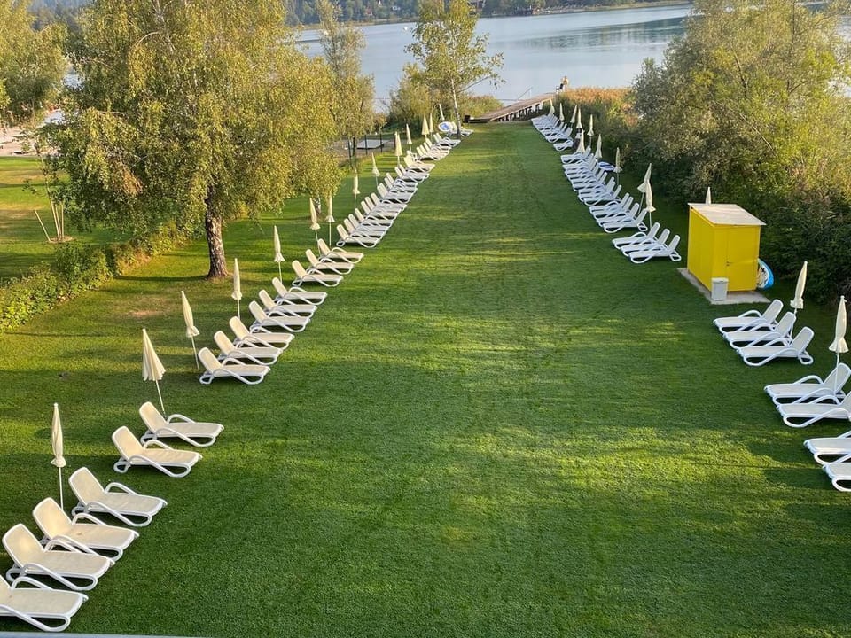 Outdoor banquet area