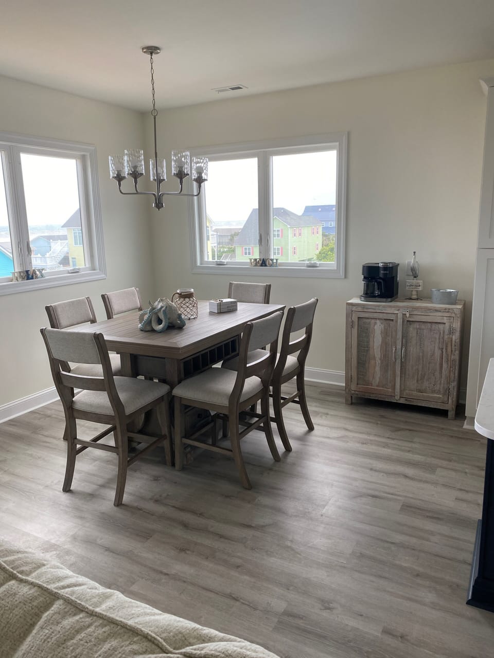 Dining area with coffee bar