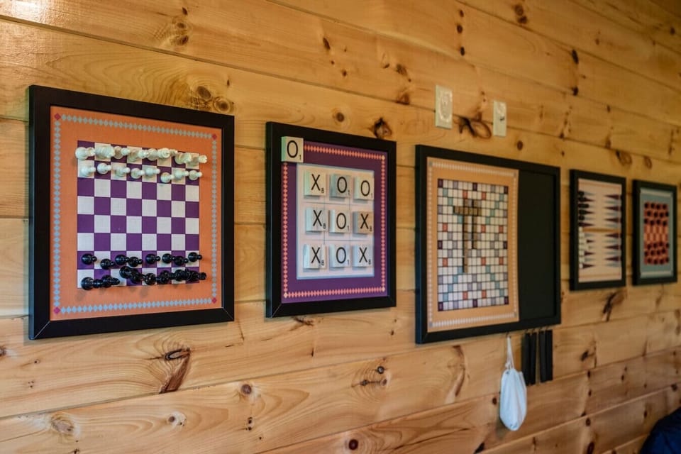Magnetic chess, tic-tac-toe, Scrabble, and more.