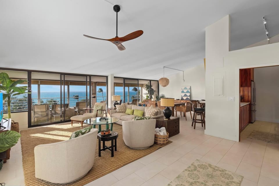 Soaring ceilings add sense of expansiveness