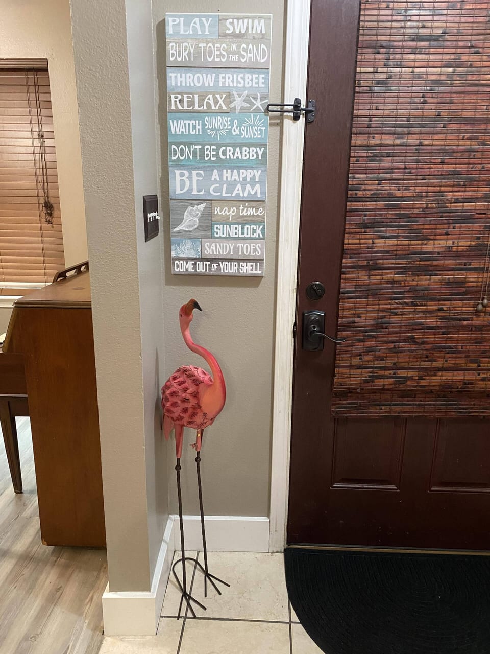 Our flamingo mascot, GoGo, will be there to greet you and say goodbye everytime!