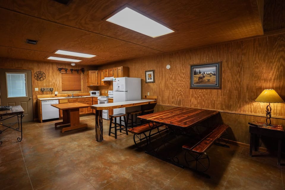 Kitchen + dining view