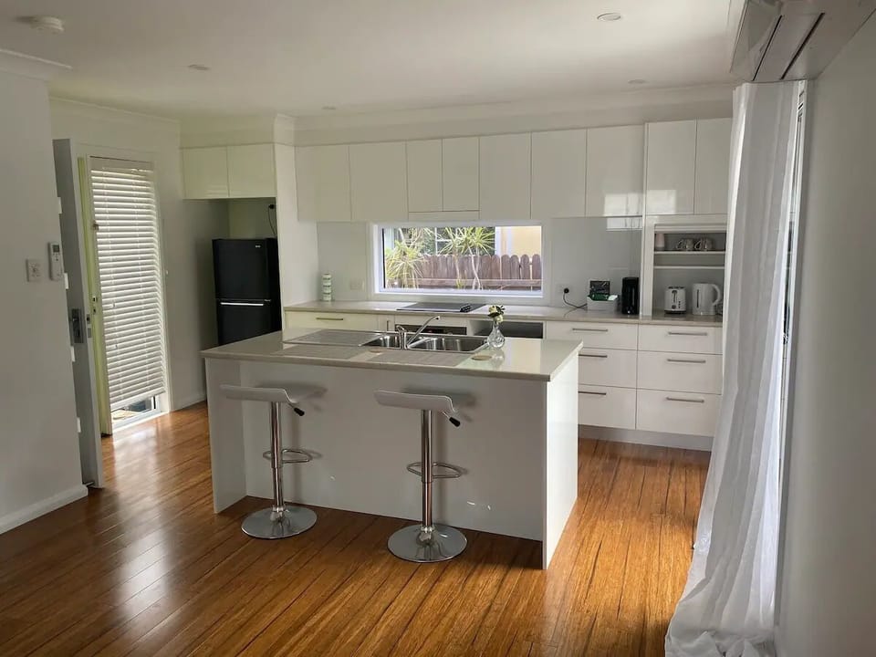 Full size kitchen with all utensils you should need.