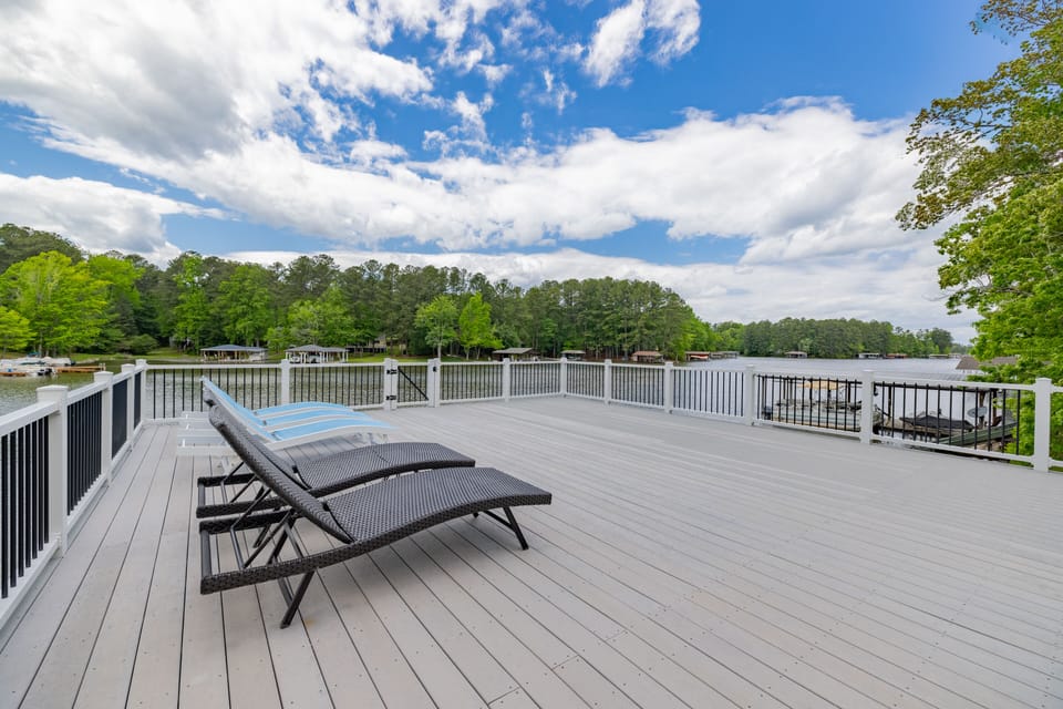 Enjoy the sun and relax on our comfortable lounge chair located on the dock.