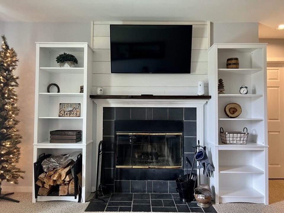 Woodburning fireplace