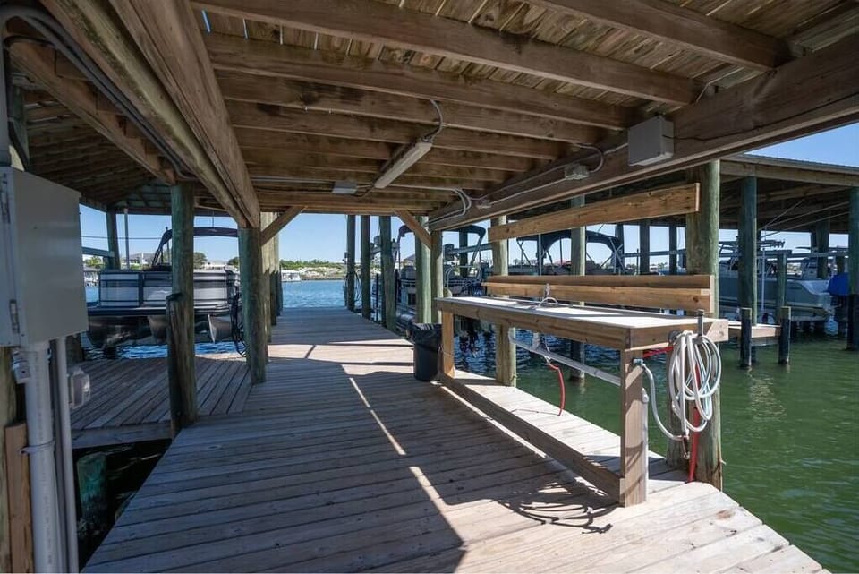 Fish cutting station with sink! 