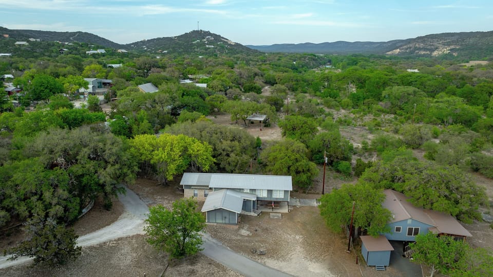Aerial view of driveway