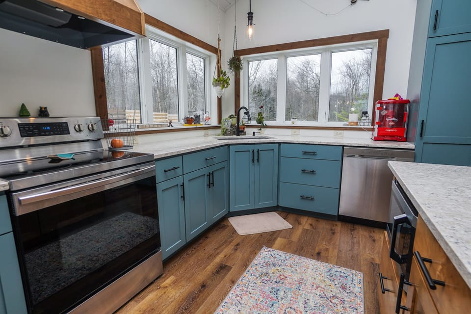 Fully stocked kitchen.  