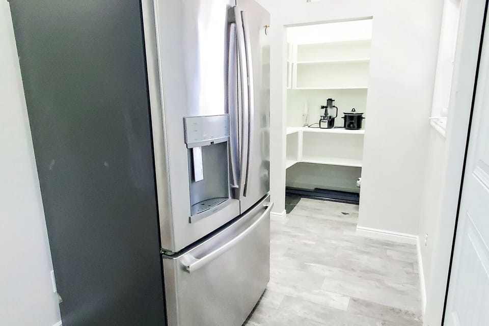 Fridge and pantry area for storing all of your food.