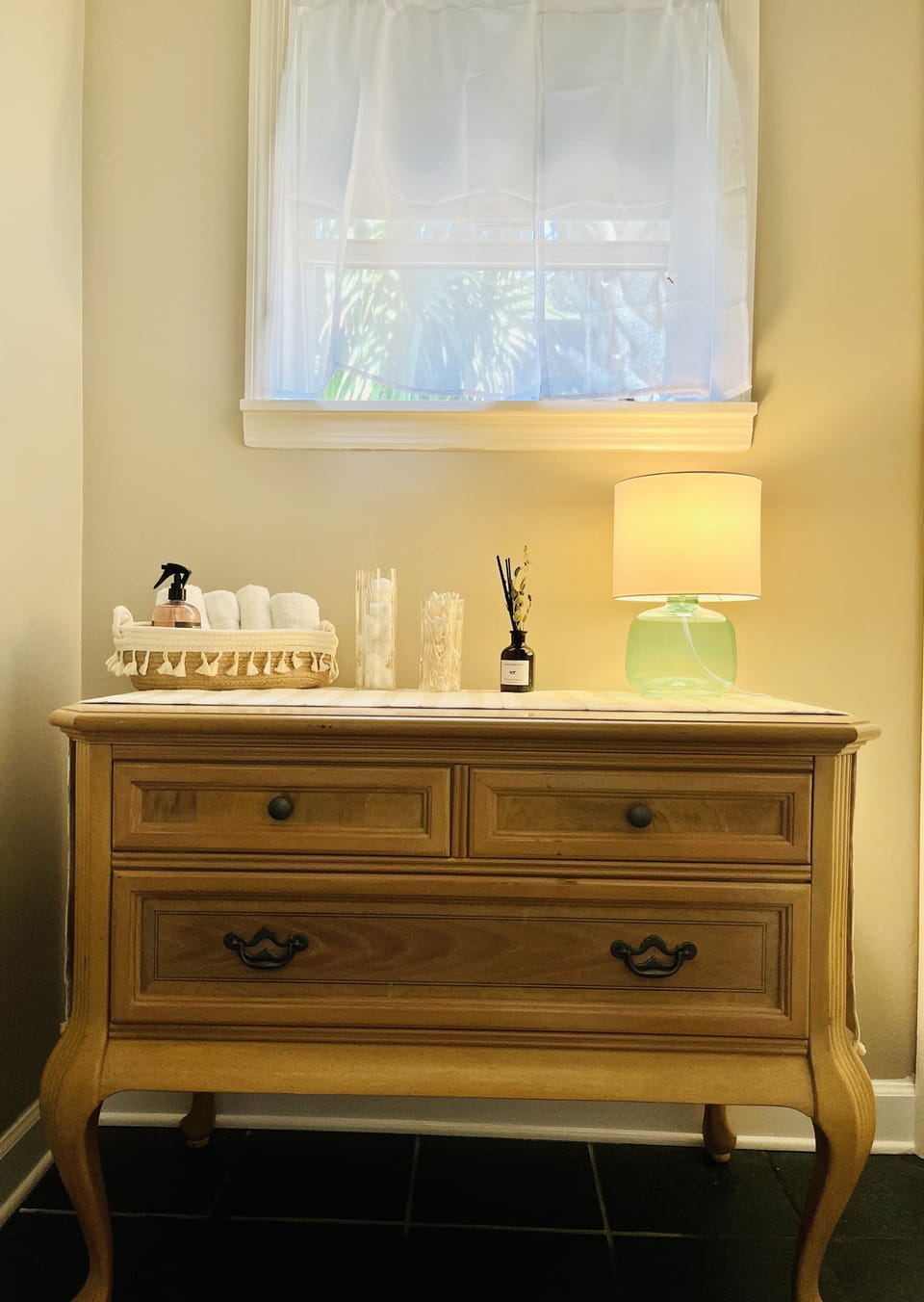 Master bathroom - window