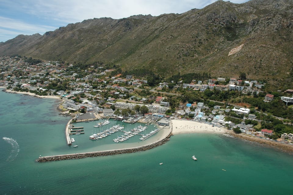 An aerial shot of the harbour