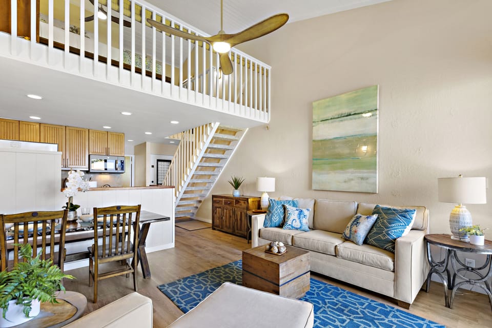 Sofa converts to a bed for additional guests