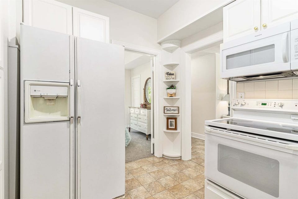 The kitchen has everything you need for a meal at home, just bring your food