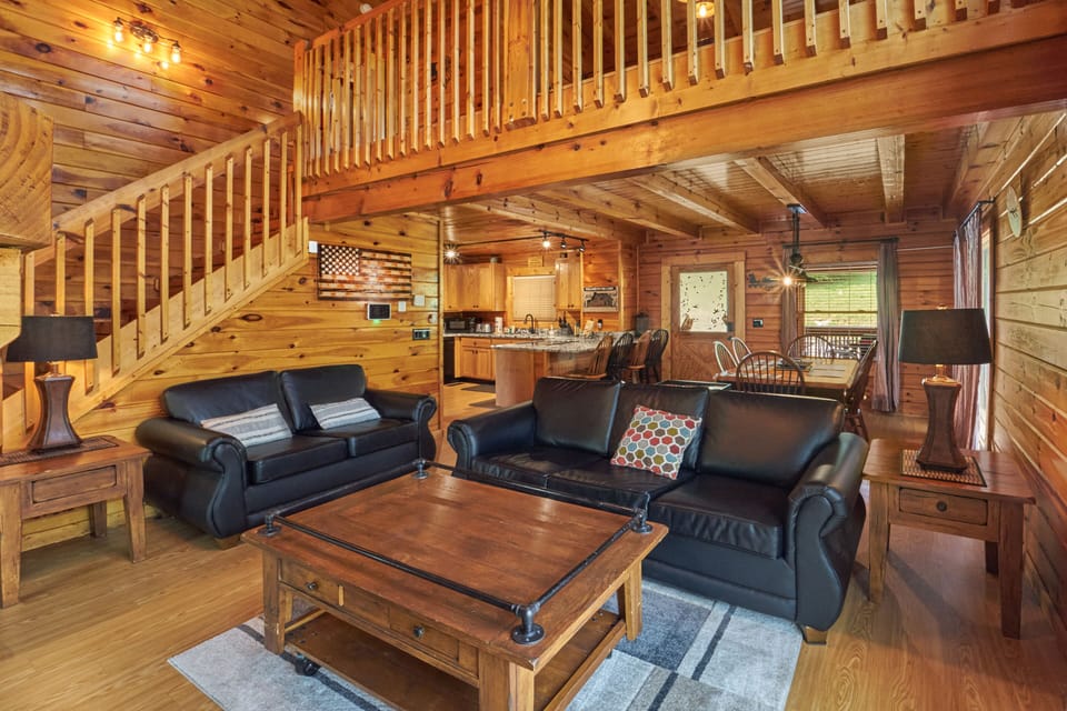 View of living room and small view of kitchen - View of living room and small view of kitchen
