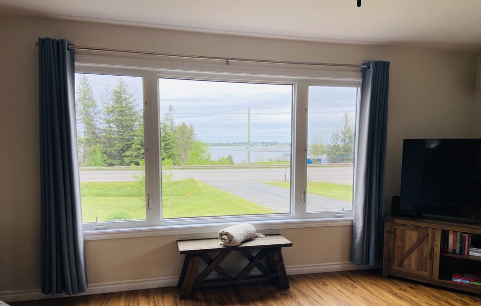View over the bay from living room