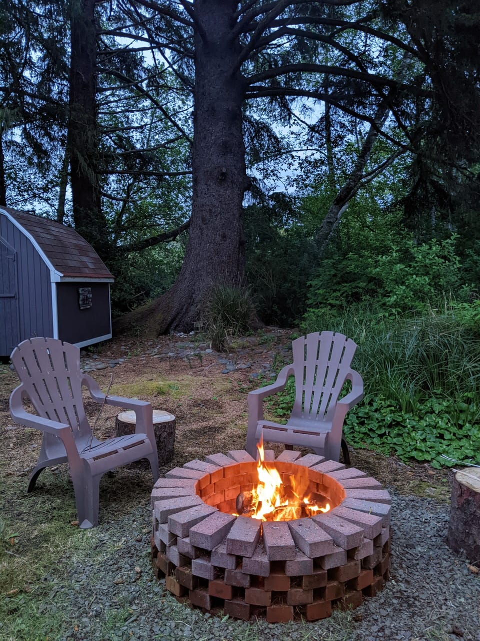Roast marshmallows around the fire-pit!