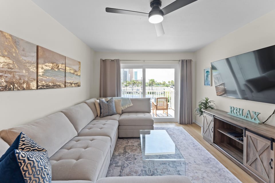 Living room with a Smart TV
