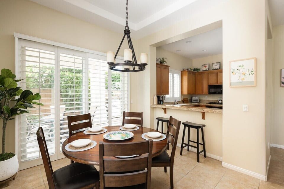 The dining table to gather around for a homemade meal.