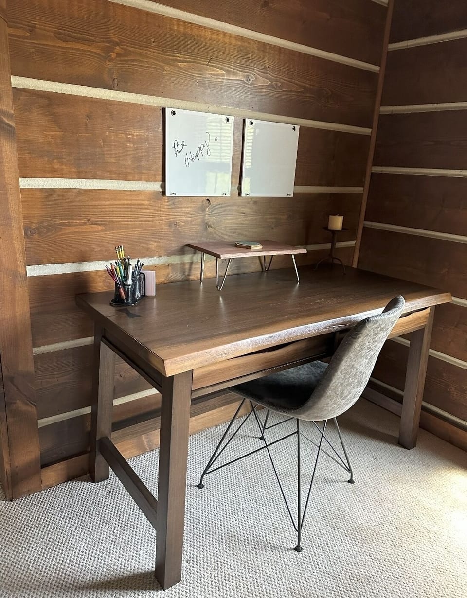 Cozy workplace for your time away. Located upstairs. 