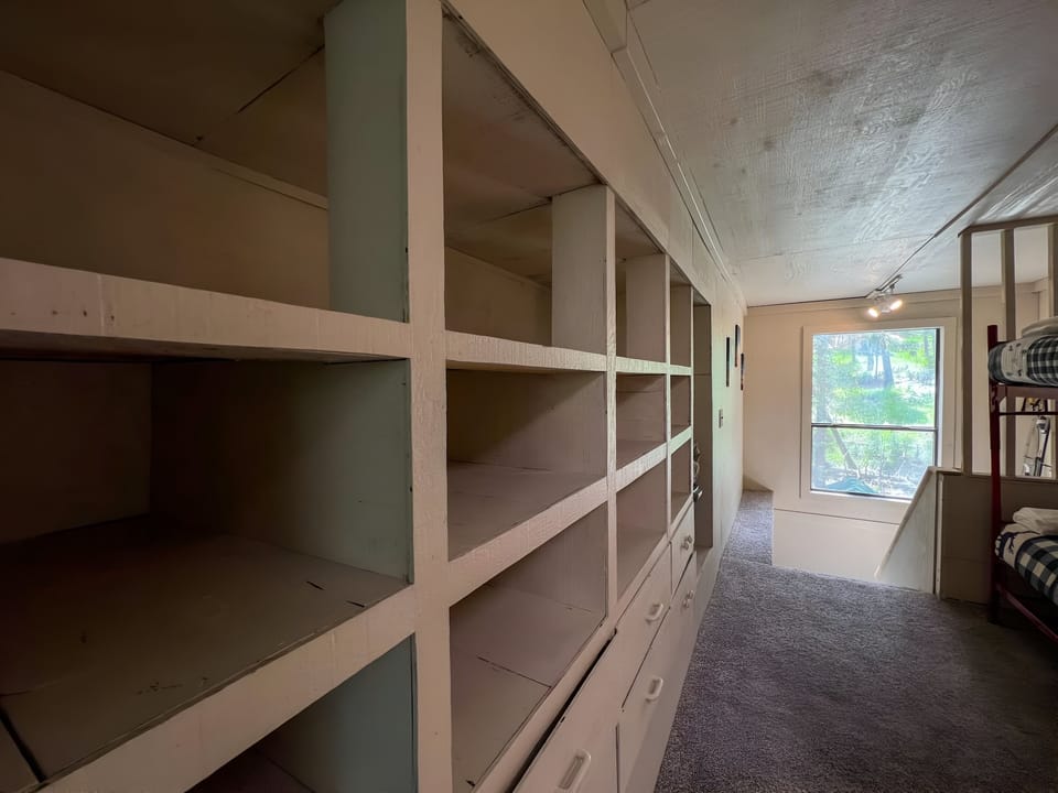 Upstairs storage